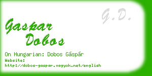 gaspar dobos business card