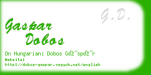 gaspar dobos business card